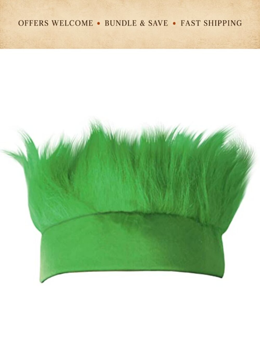Fluffy Faux Hair Wig Headband Sports Party Costume Accessory